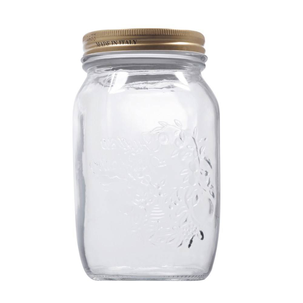 Hũ Thủy Tinh Nắp Vặn Quattro Invetro Bormioli Rocco 1000Ml