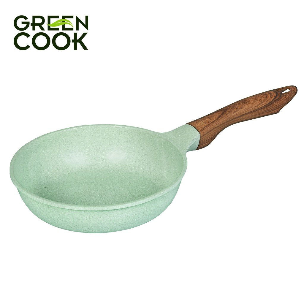 Chảo Greencook Tráng Men Xanh Từ 20Cm Gcp06 - 20Lh