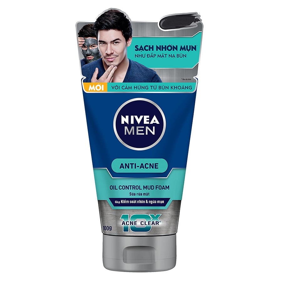 Sữa Rửa Mặt Khoáng Chất Bùn Nivea Men 100G