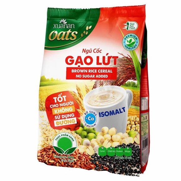 Thực Phẩm Bổ Sung Ngũ Cốc Gạo Lứt Không Đường Xuân An 25Gx16