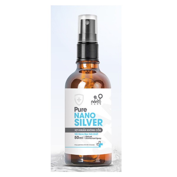 Xịt Kháng Khuẩn Không Cồn Pure Nano Silver 50Ml