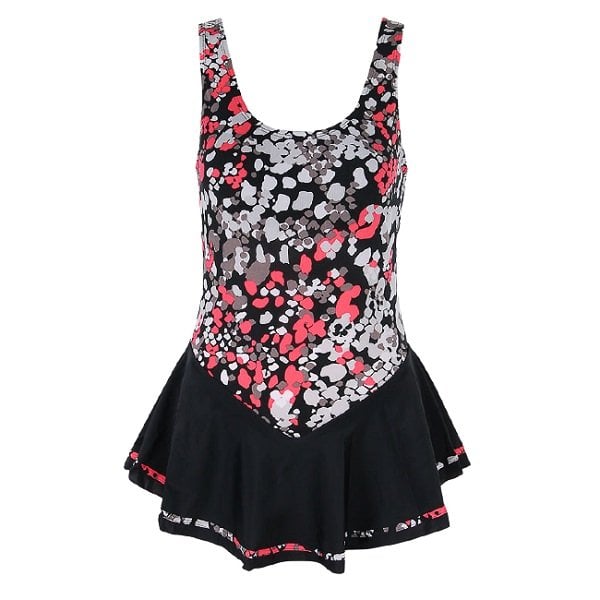 Bộ Bơi Nữ Lan Hạnh Một Mảnh Đầm Màu Trắng Đỏ 90021 (Store 5703)