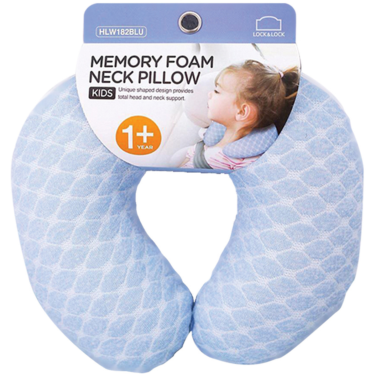 Gối Kê Cổ Trẻ Em L&L Memory Foam Hlw182Blu