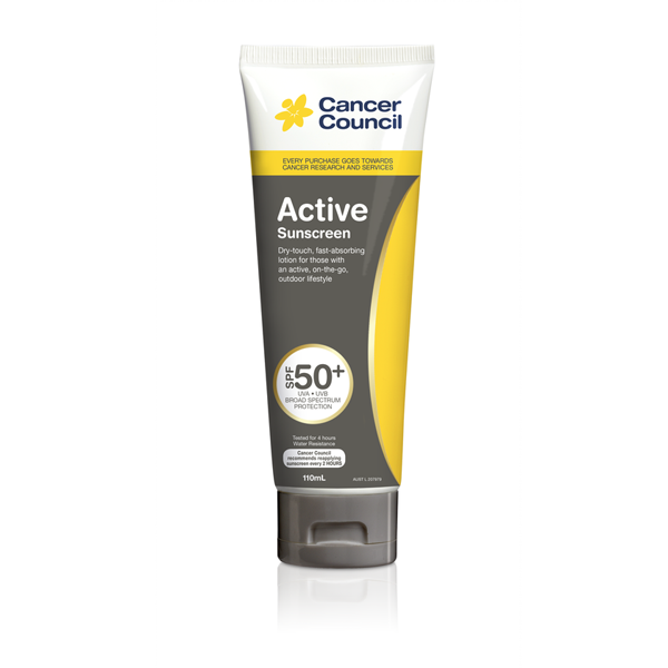 Kem Chống Nắng Năng Động Cancer Council Uv Spf50+ Đen 110Ml
