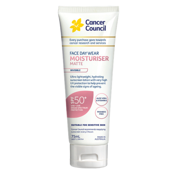 Kem Chống Nắng Da Mặt Ban Ngày Cancer Council Uv Spf50+ Hồng75Ml