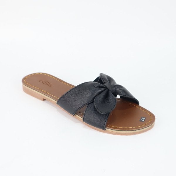 Dép Nơ Đế Bệt Màu Đen Cillie 2004 (Store 5703)