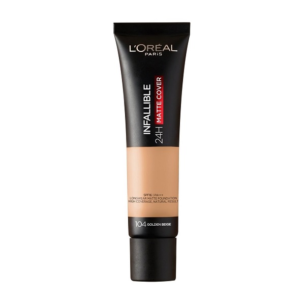 Kem Nền L'oreal Lâu Trôi Infallible 24H Matte Cover #104 Golden Beige 35Ml (Store 5871, 5873)