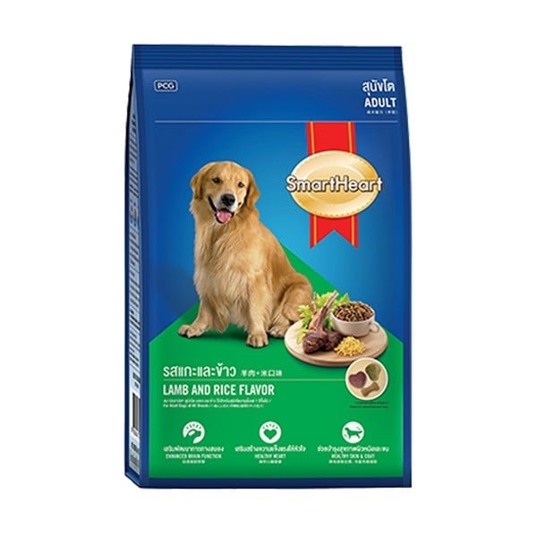 Thức Ăn Chó Trưởng Thành Vị Cừu Và Gạo Smartheart 1.5Kg