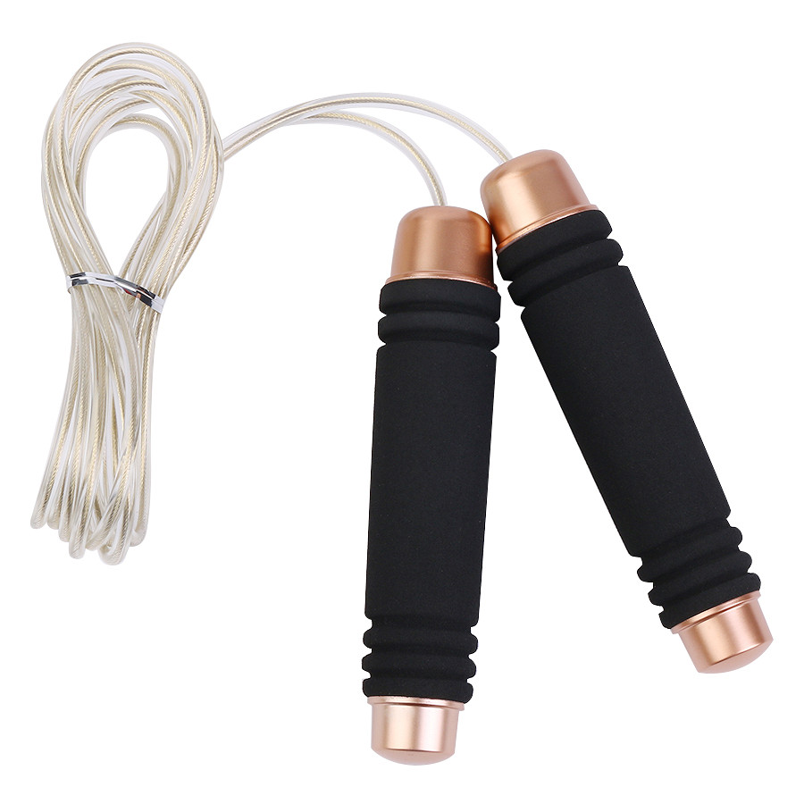 Dây Nhảy Thể Lực Cleacco Trọng Lượng Nặng 400G , Tay Cầm Kim Loại Đầm Tay Dùng Trong Boxing, Muay Thai Giúp Đốt Cháy Calo Nhanh Tặng Kèm Túi Vải Boro Sport - Dây Nhựa Pvc - Đen
