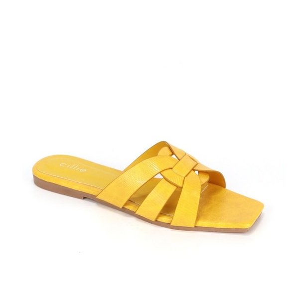 Dép Mũi Vuông Màu Vàng Cillie 1182 (Store 5703)