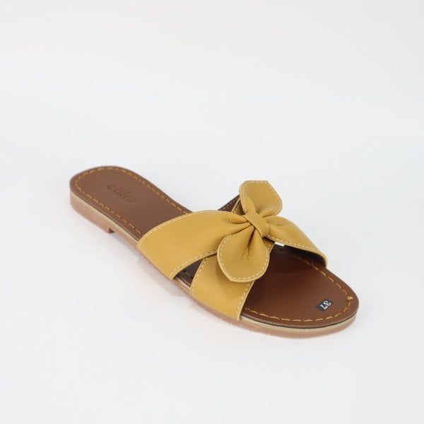 Dép Nơ Đế Bệt Màu Vàng Cillie 2004 (Store 5703)