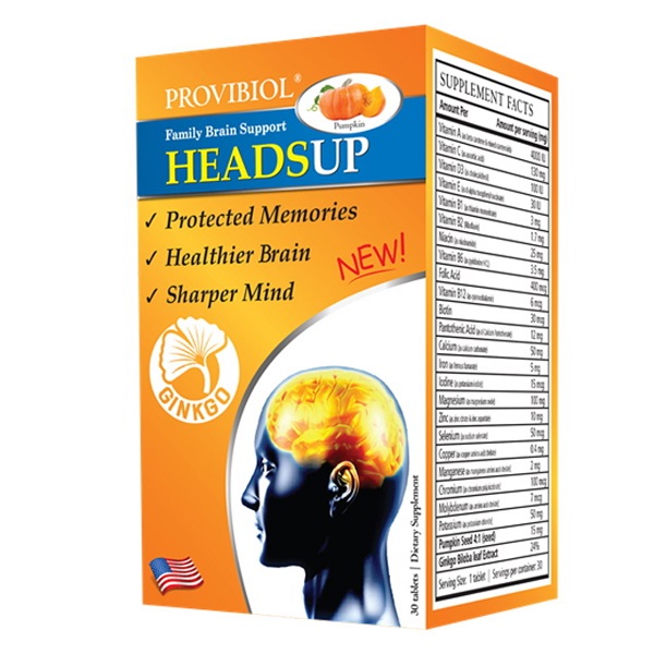 Thực Phẩm Bảo Vệ Sức Khỏe Bổ Não Tăng Tuần Hoàn Provibiol Headsup Hộp 30 Viên