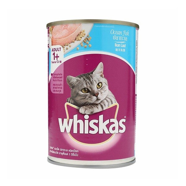 Thức Ăn Mèo Adult Cat Ocean Fish Whiskas Lon 400G