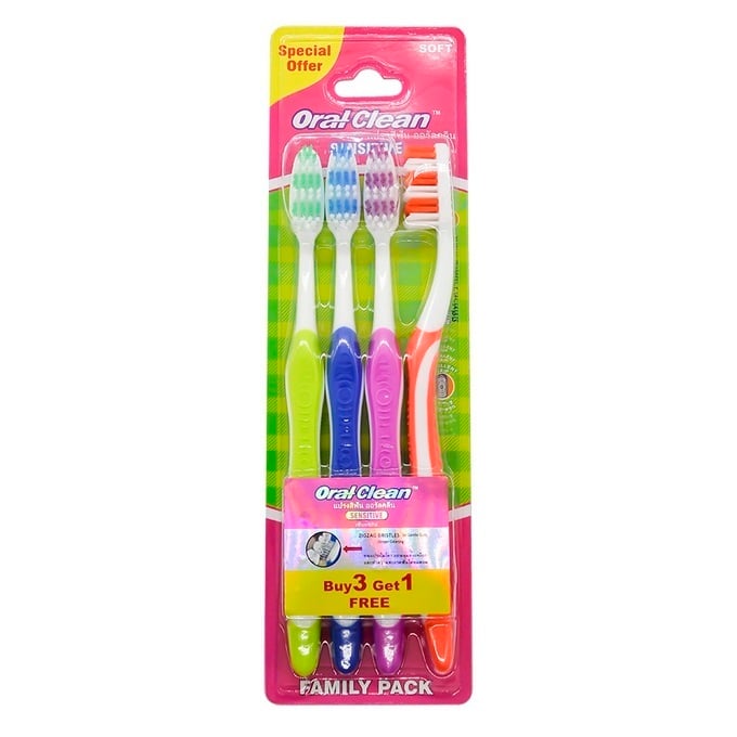Bàn Chải Răng Oral - Clean Sensitive Soft (3+1)