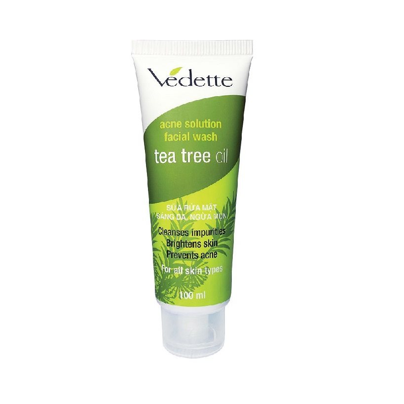 Sữa Rửa Mặt Acne Solution Tinh Chất Tràm Trà Vedette 100Ml