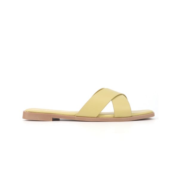Dép Quai Chéo Màu Vàng Pastel Cillie 1021 (Store 5703)