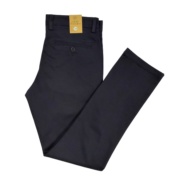 Quần Kaki Nam Thun Form Slim Nam Papka Màu Đen 2043 (Store 5703)