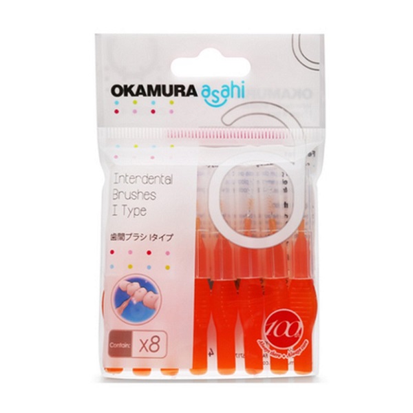 Bàn Chải Kẻ Răng Chữ I Okamura 8 Cây
