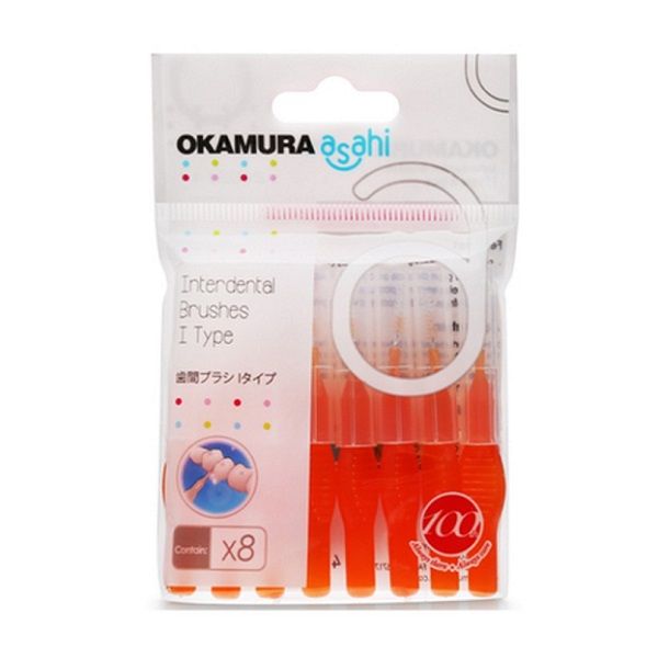 Bàn Chải Kẻ Răng Chữ I Okamura 8 Cây