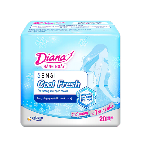 Băng Vệ Sinh Diana Hàng Ngày Sensi Cool Fresh 20 Miếng