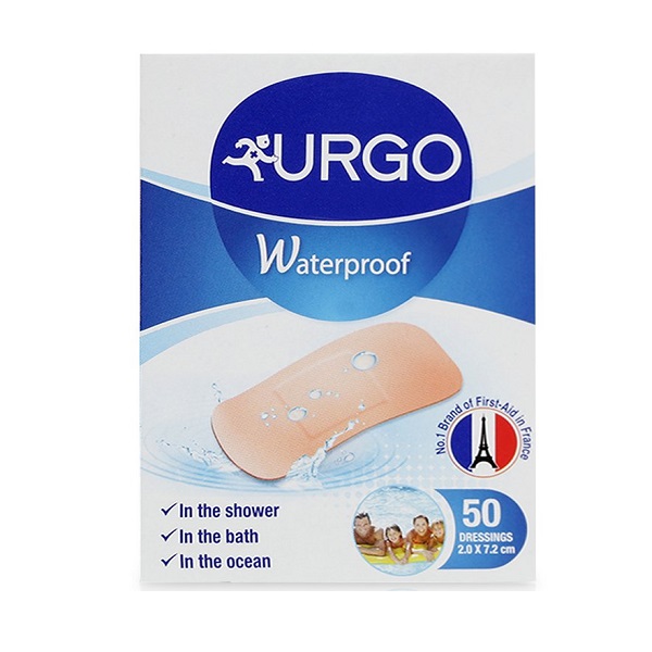 Băng Cá Nhân Urgo Waterproof 50 Miếng (Không Thấm Nước)