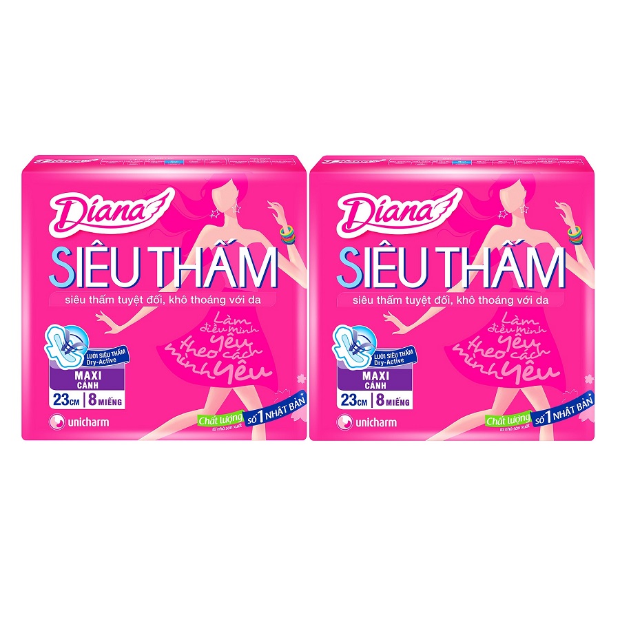 Lô 2 Băng Vệ Sinh Diana Siêu Thấm Cánh - 8 Miếng