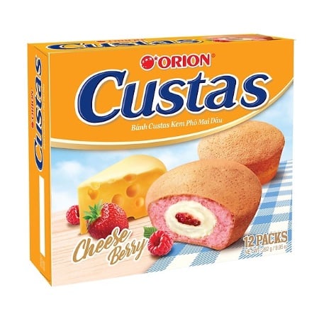 Bánh Custas Cheese Berry Hộp 12 Cái 282G