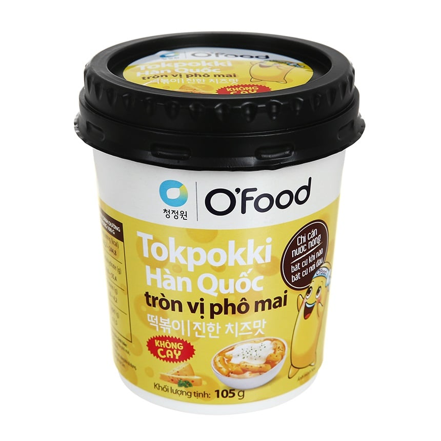 Bánh Gạo Ly Tokpokki O'food Vị Phô Mai Không Cay 105G