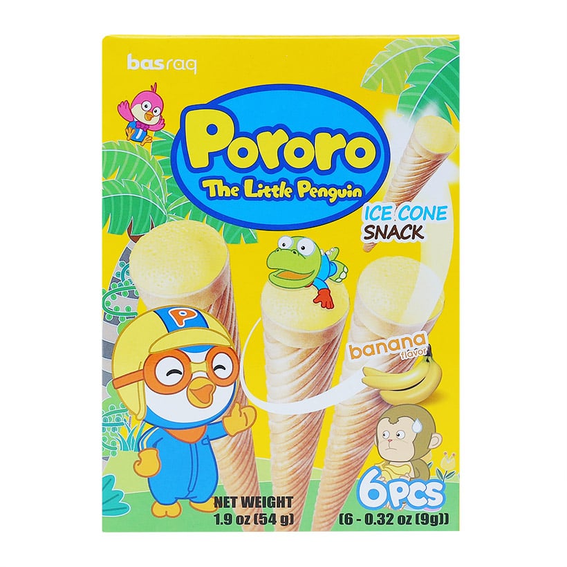 Bánh Kem Ốc Quế Pororo Basraq Vị Chuối 54G