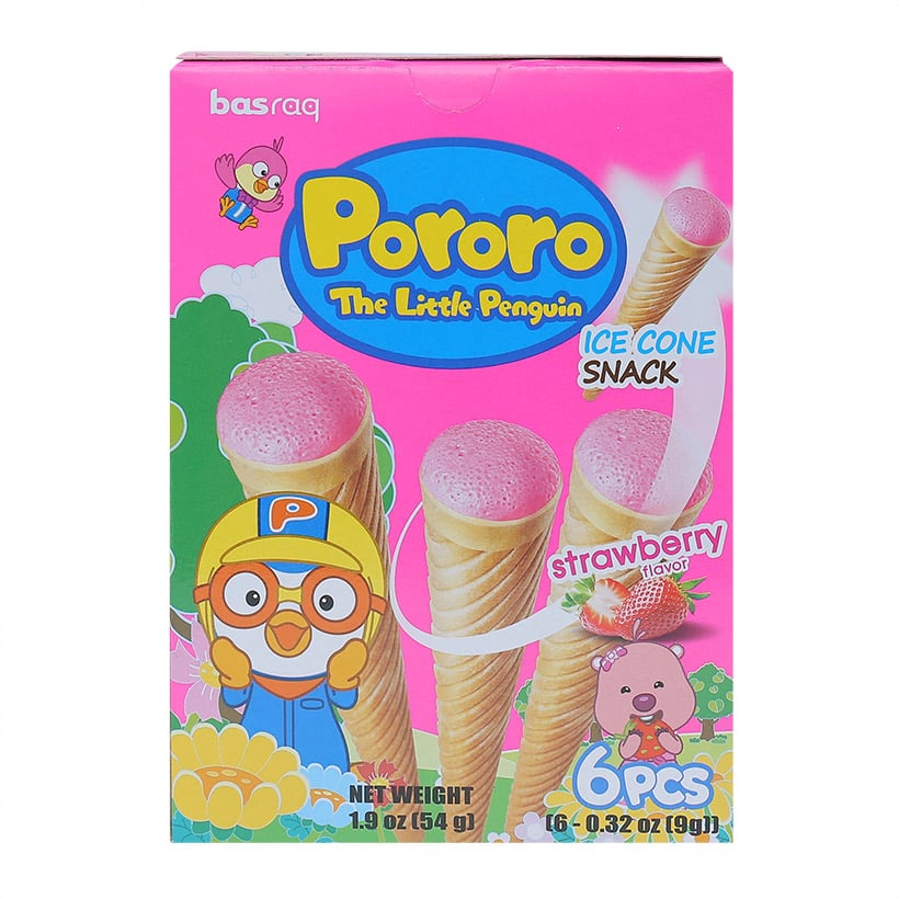 Bánh Kem Ốc Quế Pororo Basraq Vị Dâu 54G