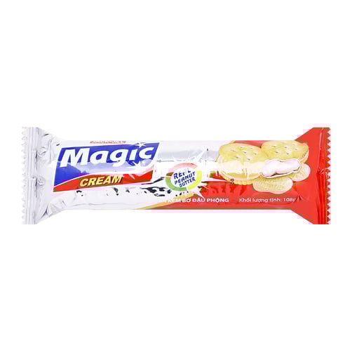 Bánh Magic Cracker Kem Đậu Phộng 108G