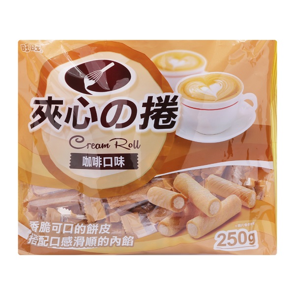 Bánh Quy Cuộn Nhân Kem I Lan Hương Vị Cà Phê - Cream Roll Coffee 250G