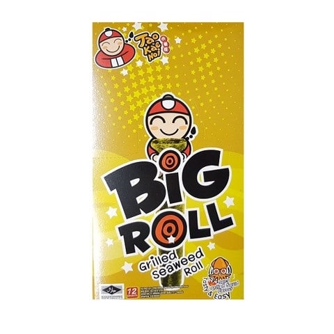 Bánh Snack Rong Biển Taokaenoi Big Roll Vị Mực - Hộp 12 Góix3G