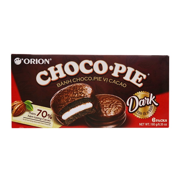 Bánh Chocopie Dark - Hộp 6 Bánh 180G