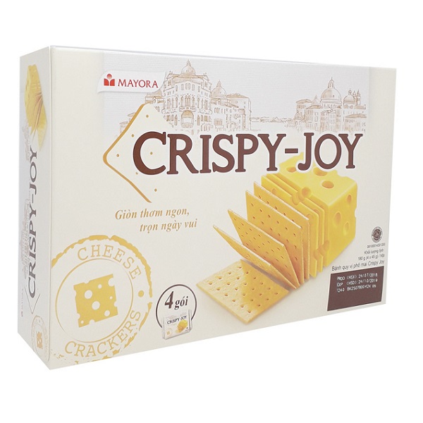 Bánh Quy Vị Phô Mai Crispy Joy 180G (4 Gói X 45G)
