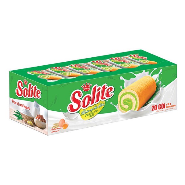 Bánh Solite Swiss Cuộn Kem Vị Dứa (360G)