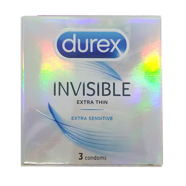 Bao Cao Su Durex Invisible Extra Thin - Hộp 3 Cái