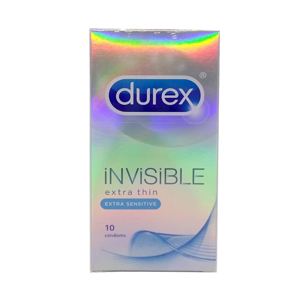 Bao Cao Su Durex Invisible Extra Thin Sensitive - Hộp 10 Cái