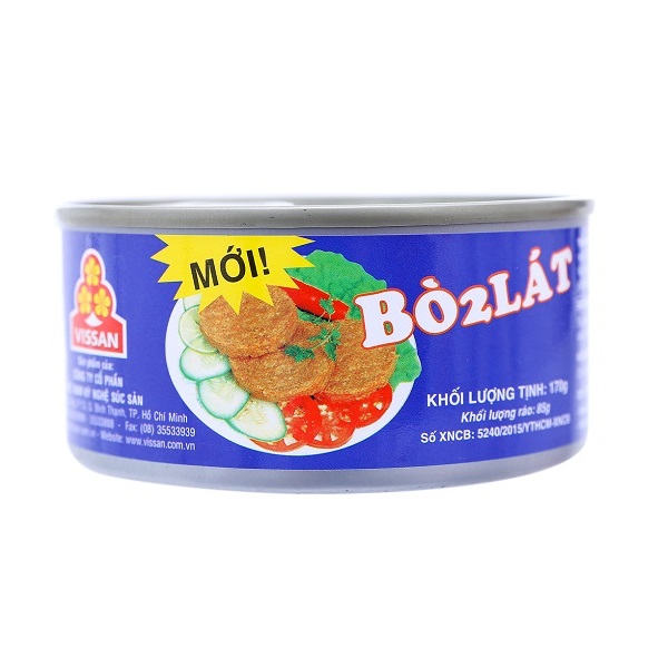 Bò 2 Lát Vissan - Hộp 170G