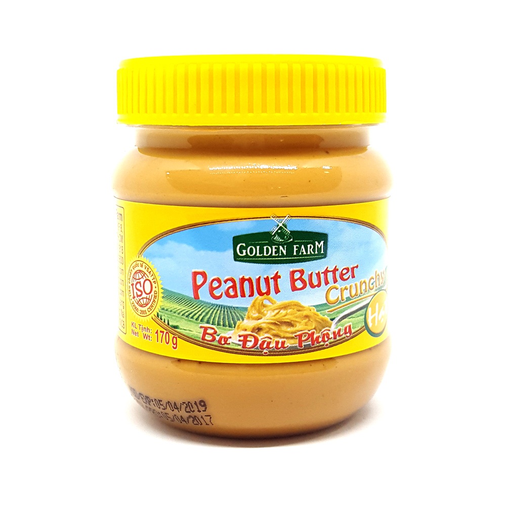 Bơ Đậu Phộng Hạt Golden Farm - Hộp 170G