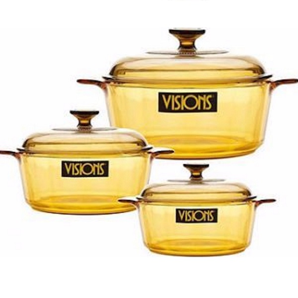 Bộ 3 Nồi Thuỷ Tinh Visions Loại Nhỏ Vs - 336