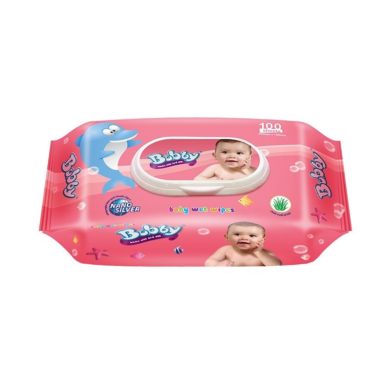 Khăn Ướt Bobby Care Nắp Nhựa - 100 Tờ