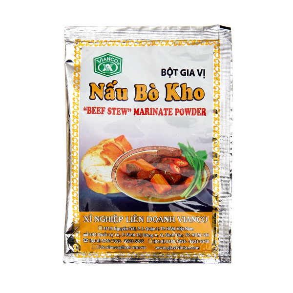 Bột Gia Vị Nấu Bò Kho Vianco - Gói 18G