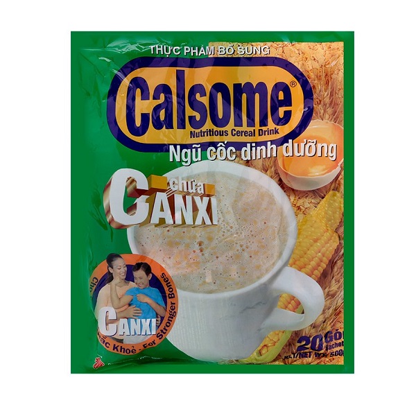 Bột Ngũ Cốc Dinh Dưỡng Calsome Hương Vani - 20 Gói X 25G