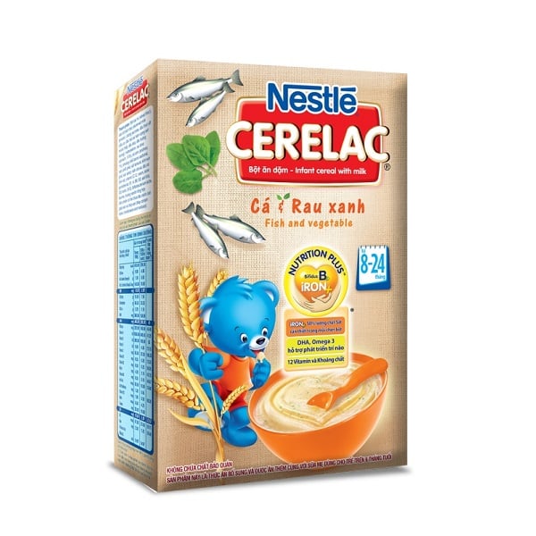 Bột Ăn Dặm Nestlé Cerelac Cá Và Rau Xanh 200G