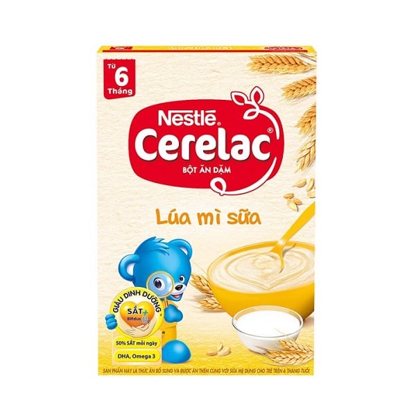 Bột Ăn Dặm Nestlé Cerelac Lúa Mì Và Sữa 200G