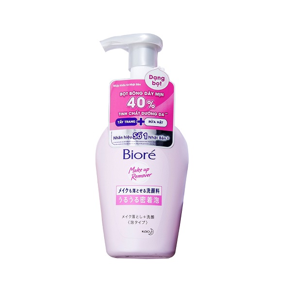Bọt Tẩy Trang Biore Dưỡng Ẩm 160Ml
