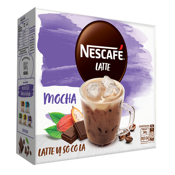 Cà Phê Hòa Tan Nescafe Latte Socola Hộp 10 Gói x 24g