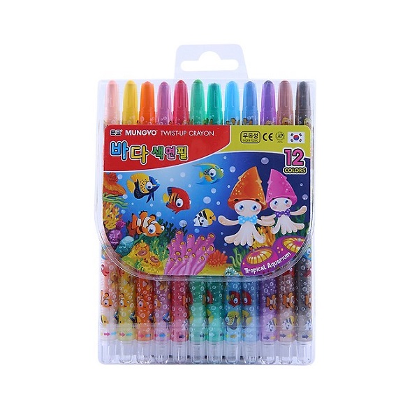 Bút Sáp Vặn 12 Màu Mungyo Mtc - 12