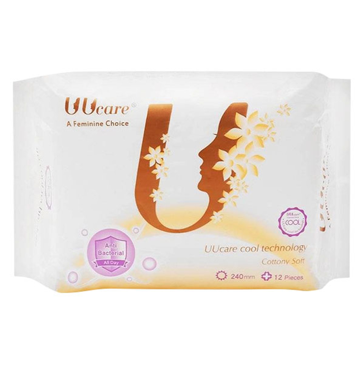 Băng Vệ Sinh Uucare Cool Tech Kháng Khuẩn 24Cm 12 Miếng